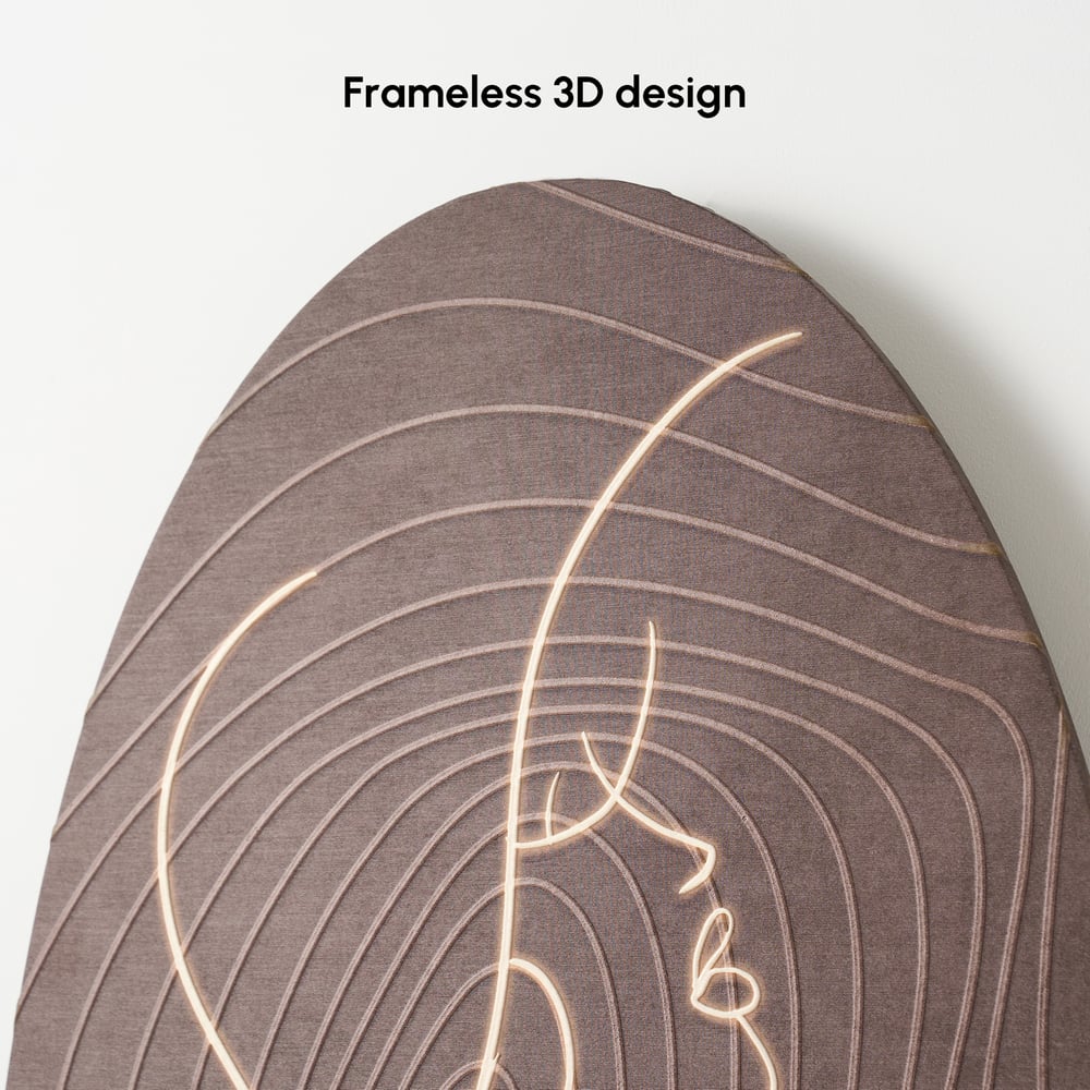80cm Illuminated Abstract Figure Wall Art with Warm LED Backlight, Textured Wall Decor window image