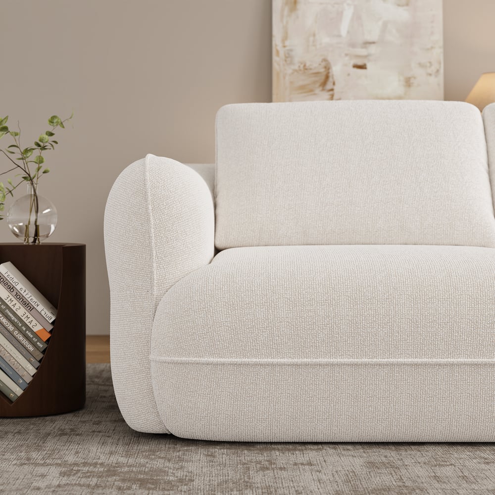 Modern 87" 2-Seater Chenille Power Convertible Sleeper Sofa with Remote Control window image