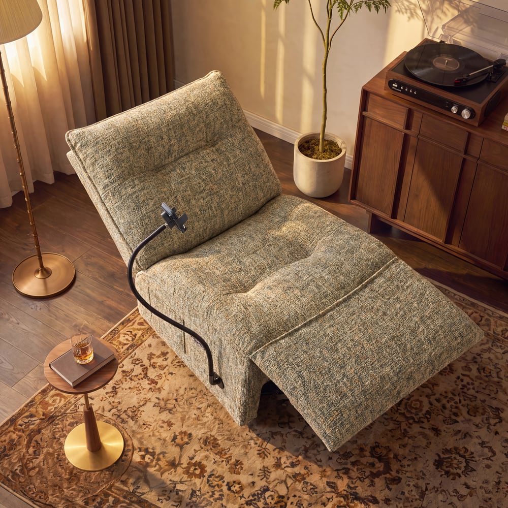 Performance Liner Power Swivel Rocker Recliner Accent Chair with Phone Holder window image
