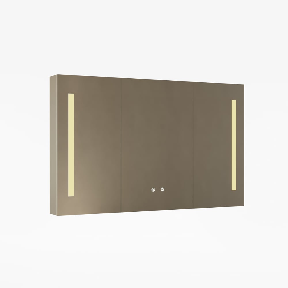 120cm Modern Wall-mounted LED Bathroom Medicine Cabinet Vanity Mirror with Storage window image