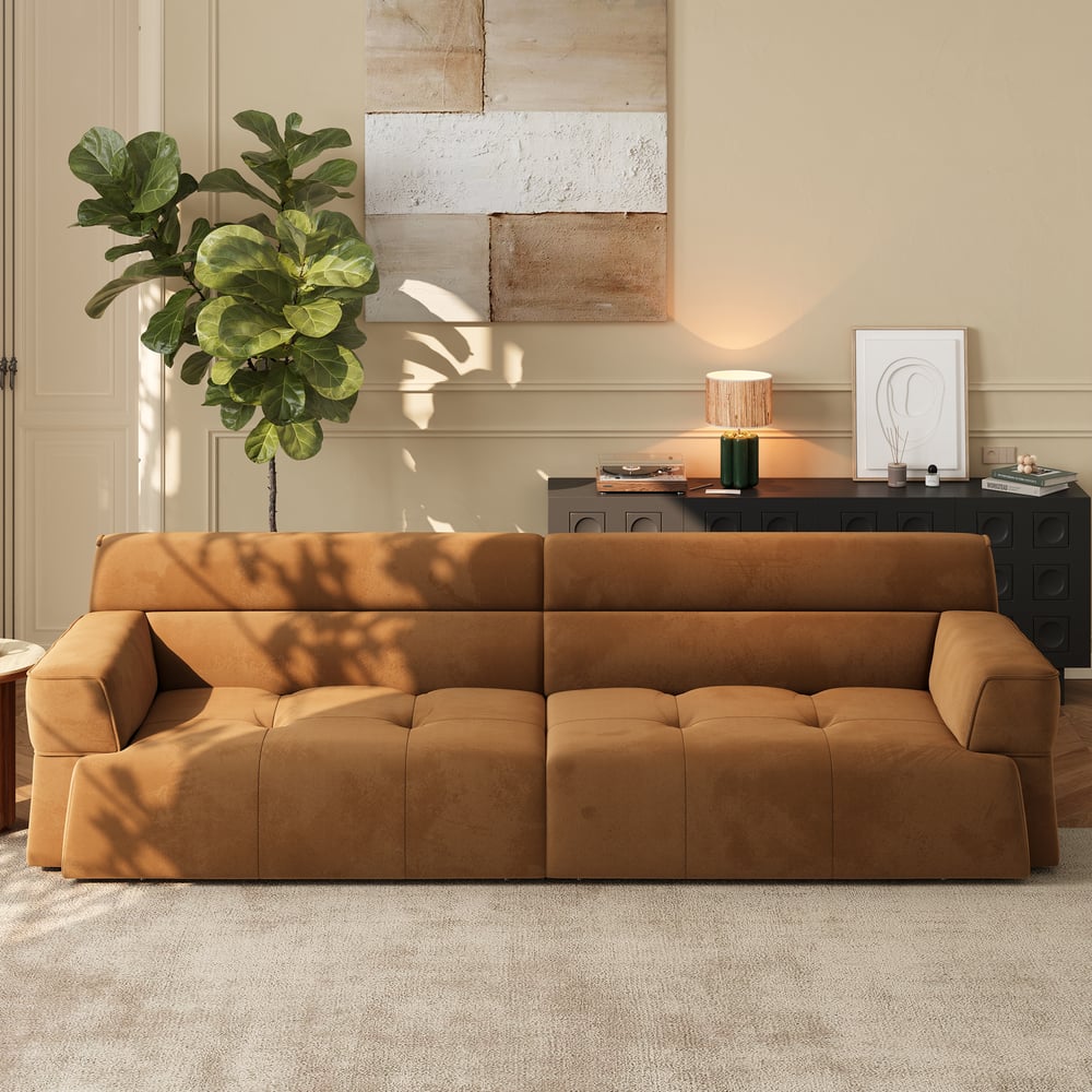 307cm 2-Seater Performance Velvet Power Convertible Sleeper Sofa window image