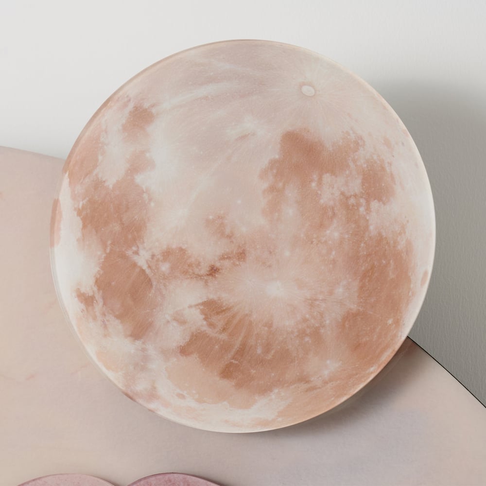 22" x 39" Arched LED 3D Acrylic Elephant Moon Wall Sculpture Art Decor Nursery Bedroom window image