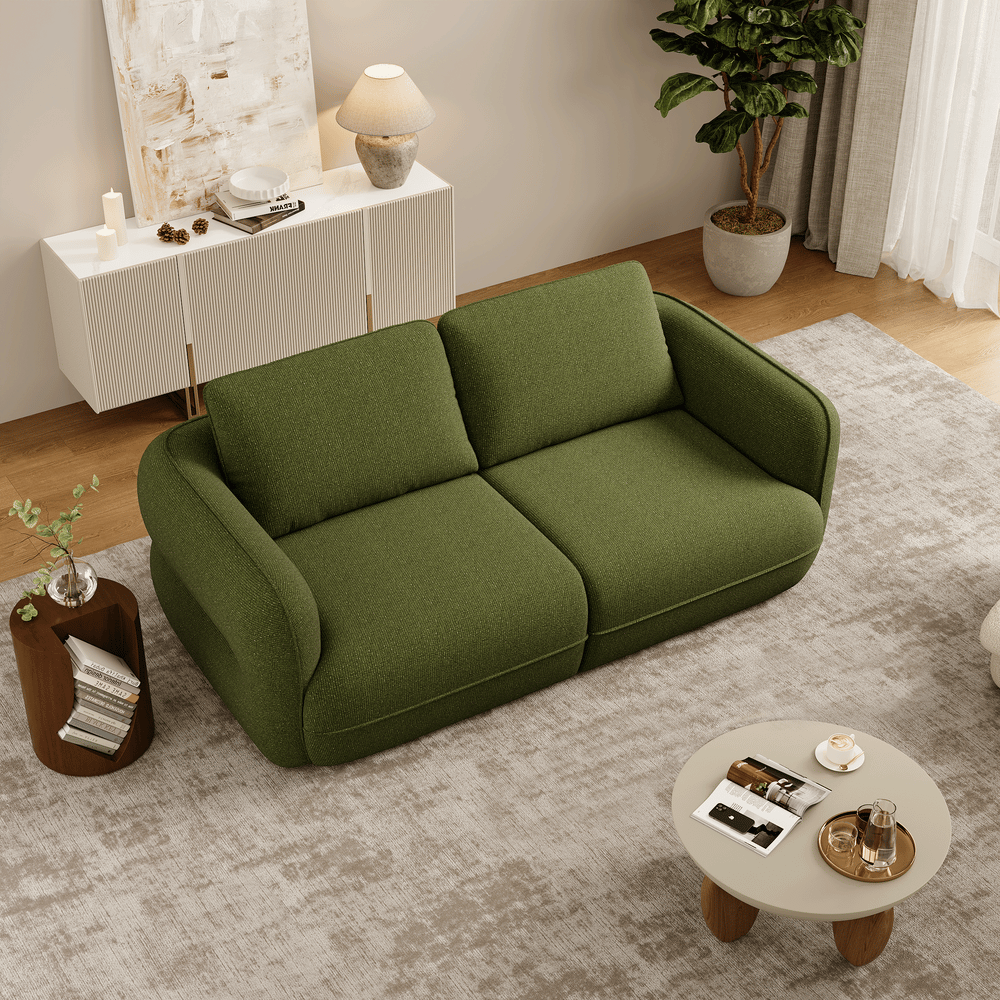 Modern 87" 2-Seater Chenille Power Convertible Sleeper Sofa with Remote Control window image