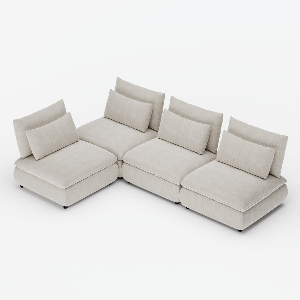 91cm Chenille Slipper Accent Chair with Hidden Storage & Removable Backrest window image