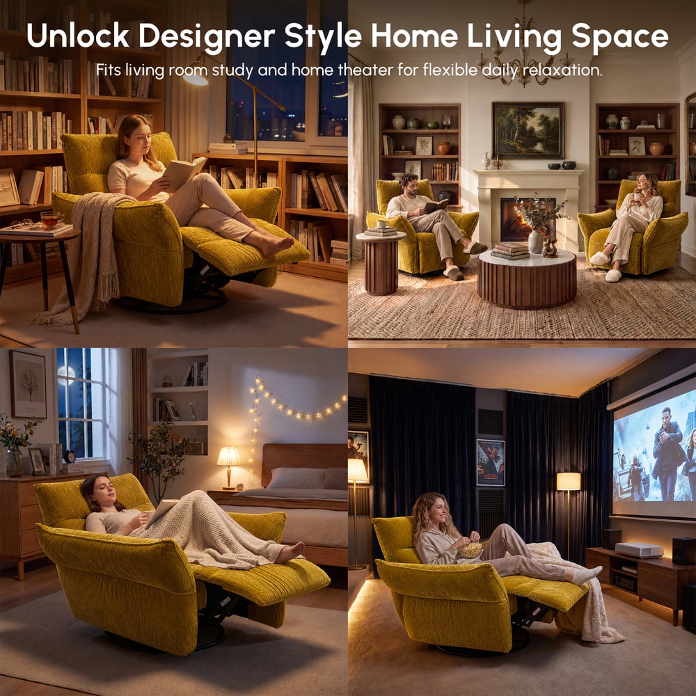 Florvia Chenille Dual-Motor Reclining Lounge Chair window image
