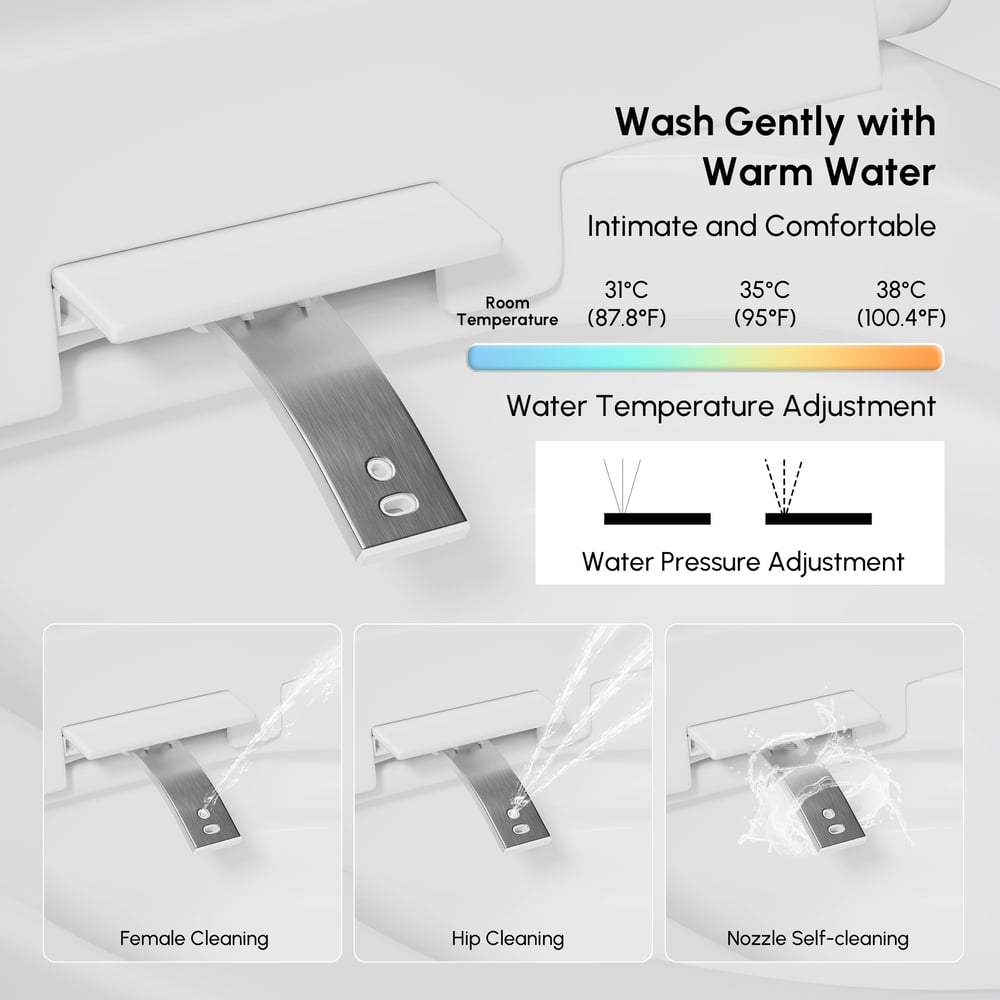 Hynova AX9 Smart Bidet Toilet with Powerful Flush, Built-in Tank, Foam Shield, ADA window image