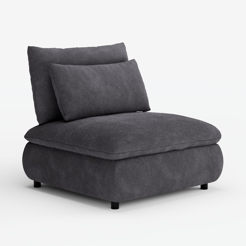 36" Chenille Slipper Accent Chair with Hidden Storage & Removable Backrest window image