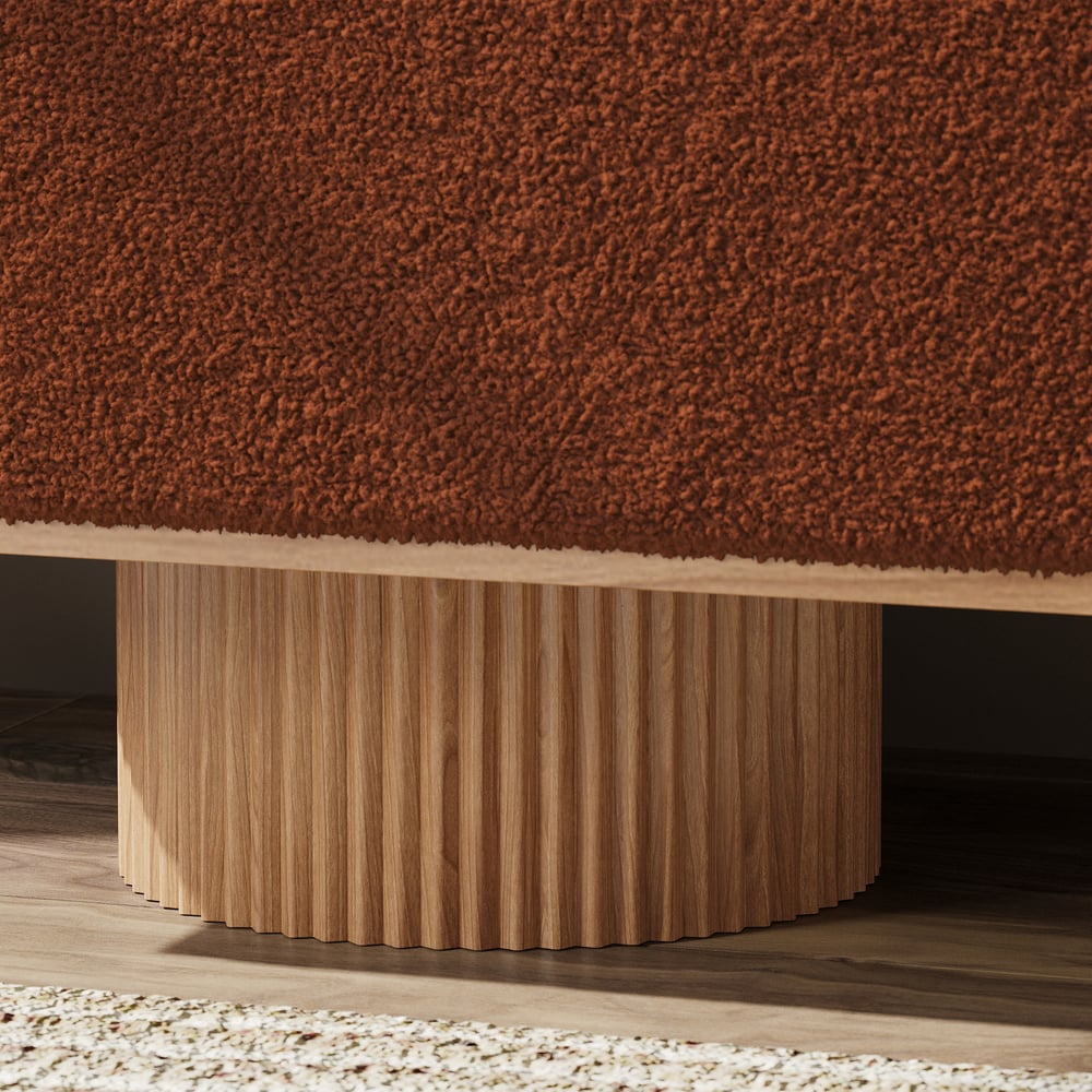 Teddy Fabric Fluffy Faux Fur Flip Top Wood Storage Bench window image