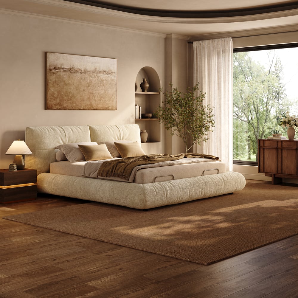 Performance Chenille Smart Bed Set with Adjustable Base, Massage & Zero Gravity. window image