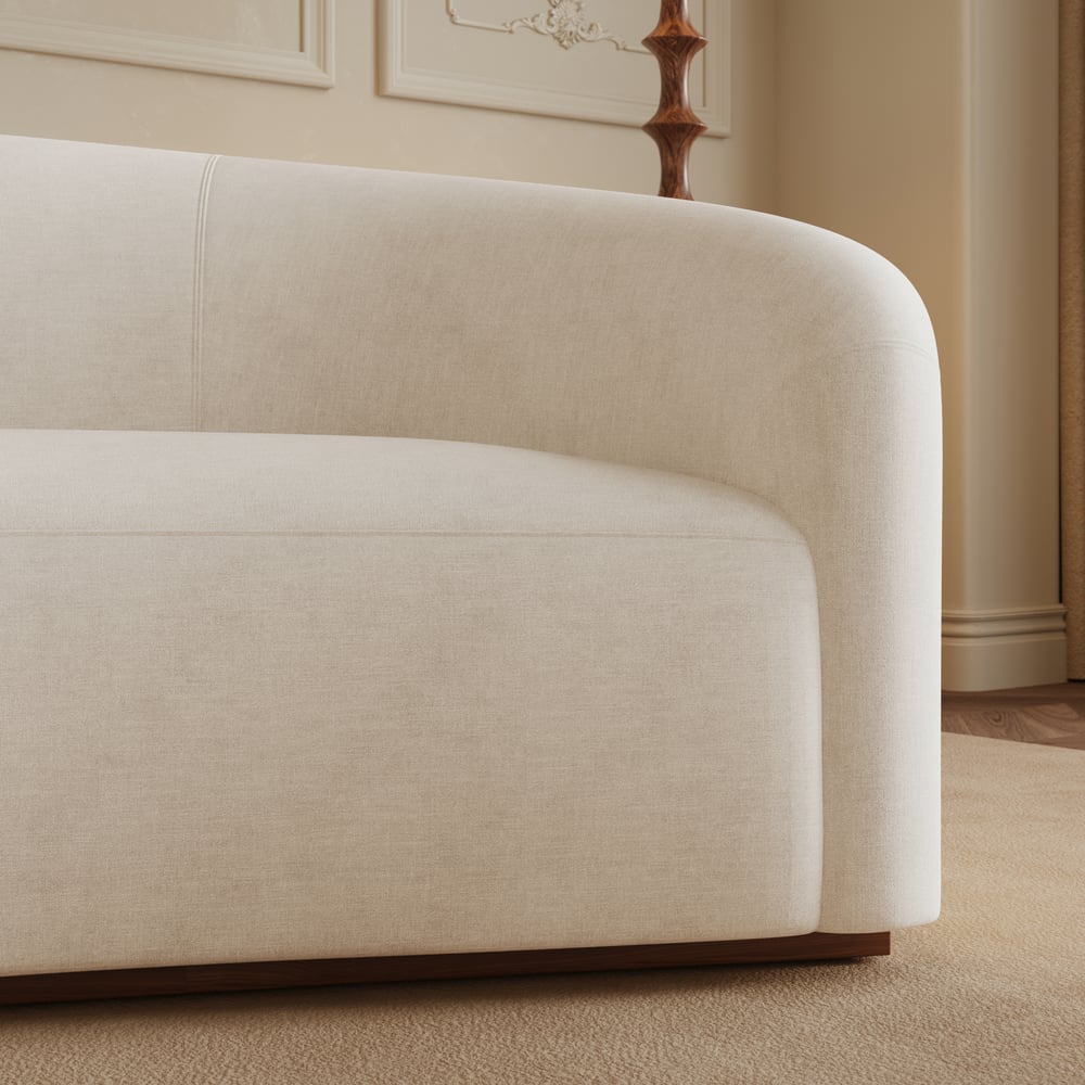 Aura 109" 2-Piece Chenille Upholstered Curved Sectional Sofa window image