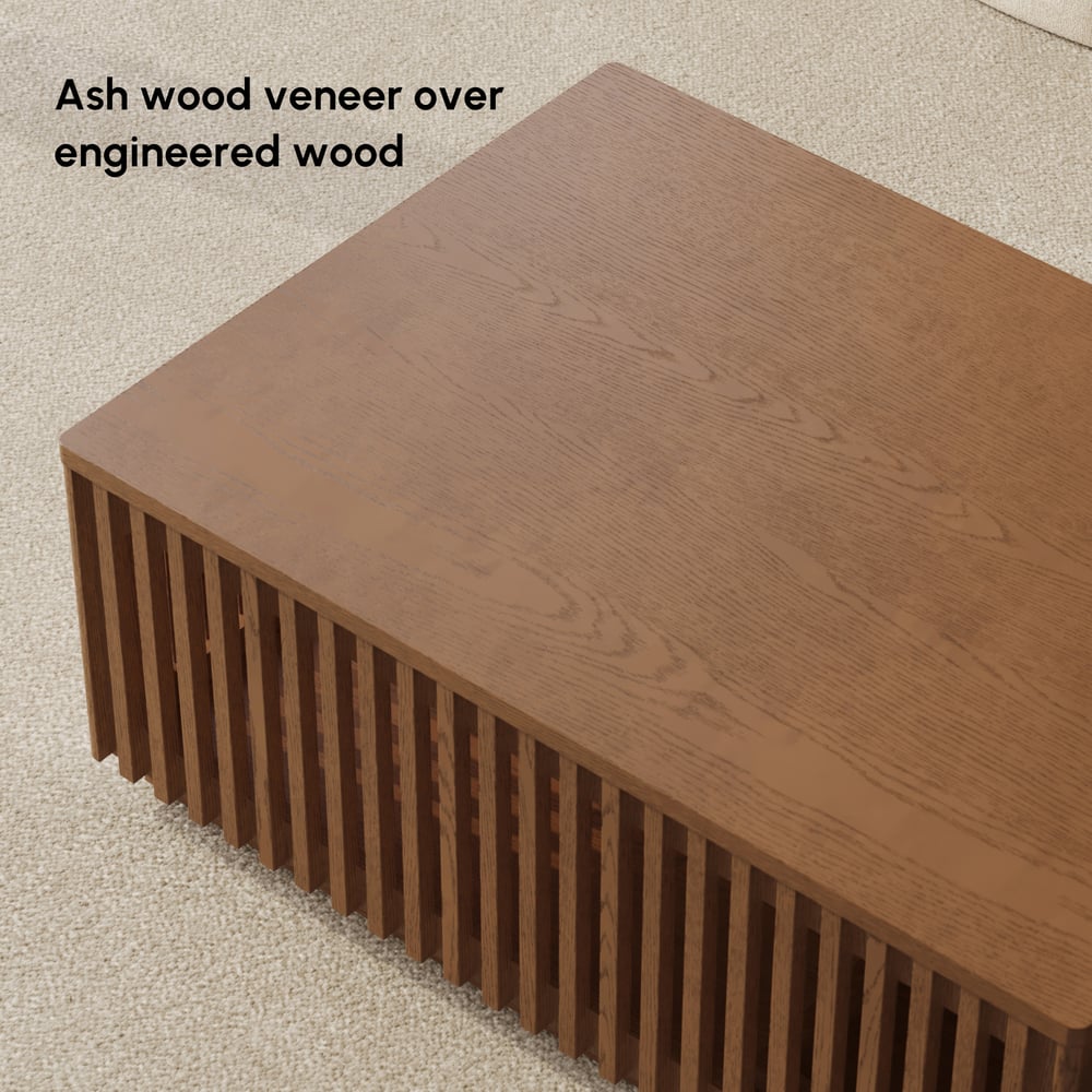 33"-55" Extendable Walnut Coffee Table with Storage window image