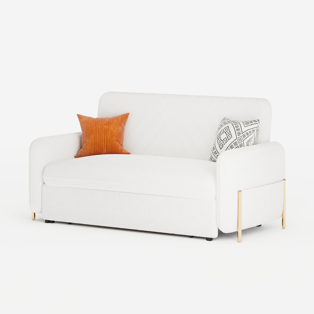 1524mm Queen 3-Seater Boucle Convertible Sleeper Sofa window image