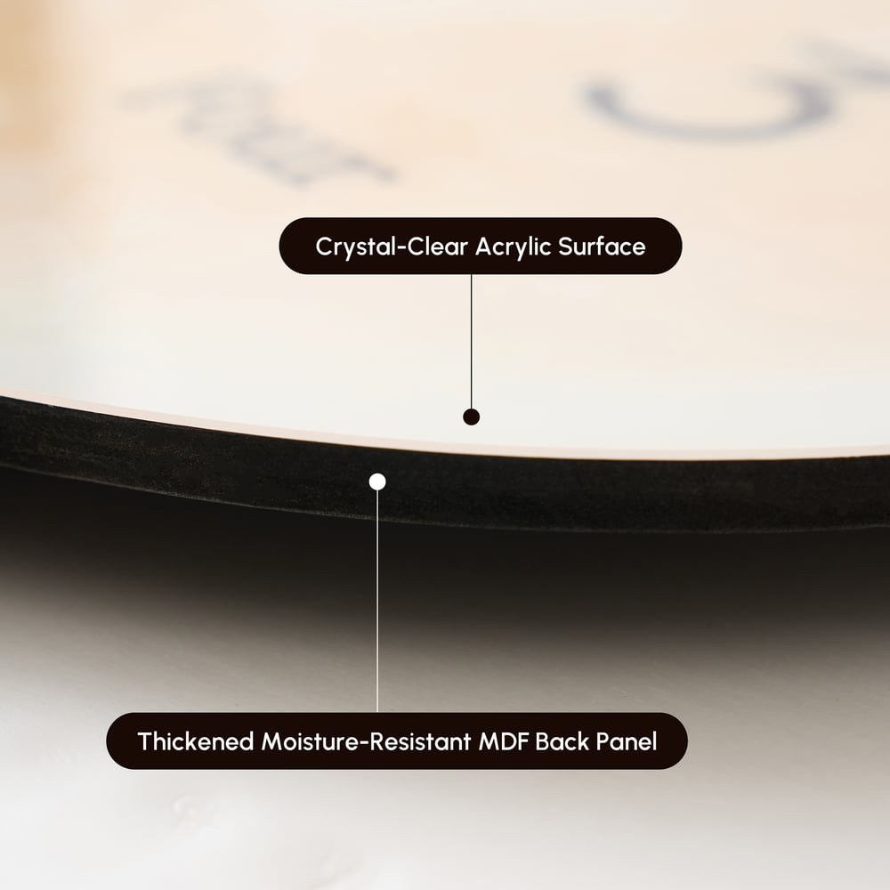 3-Piece Pebble-Shaped Battery-Operated Wall Clock with Acrylic and MDF Panels window image