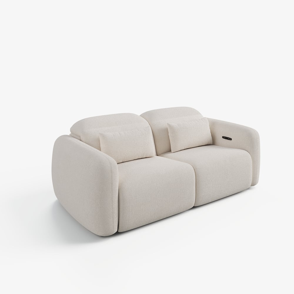 227cm 2-Seater Chenille Zero Gravity Power Reclining Sofa with Pillows window image