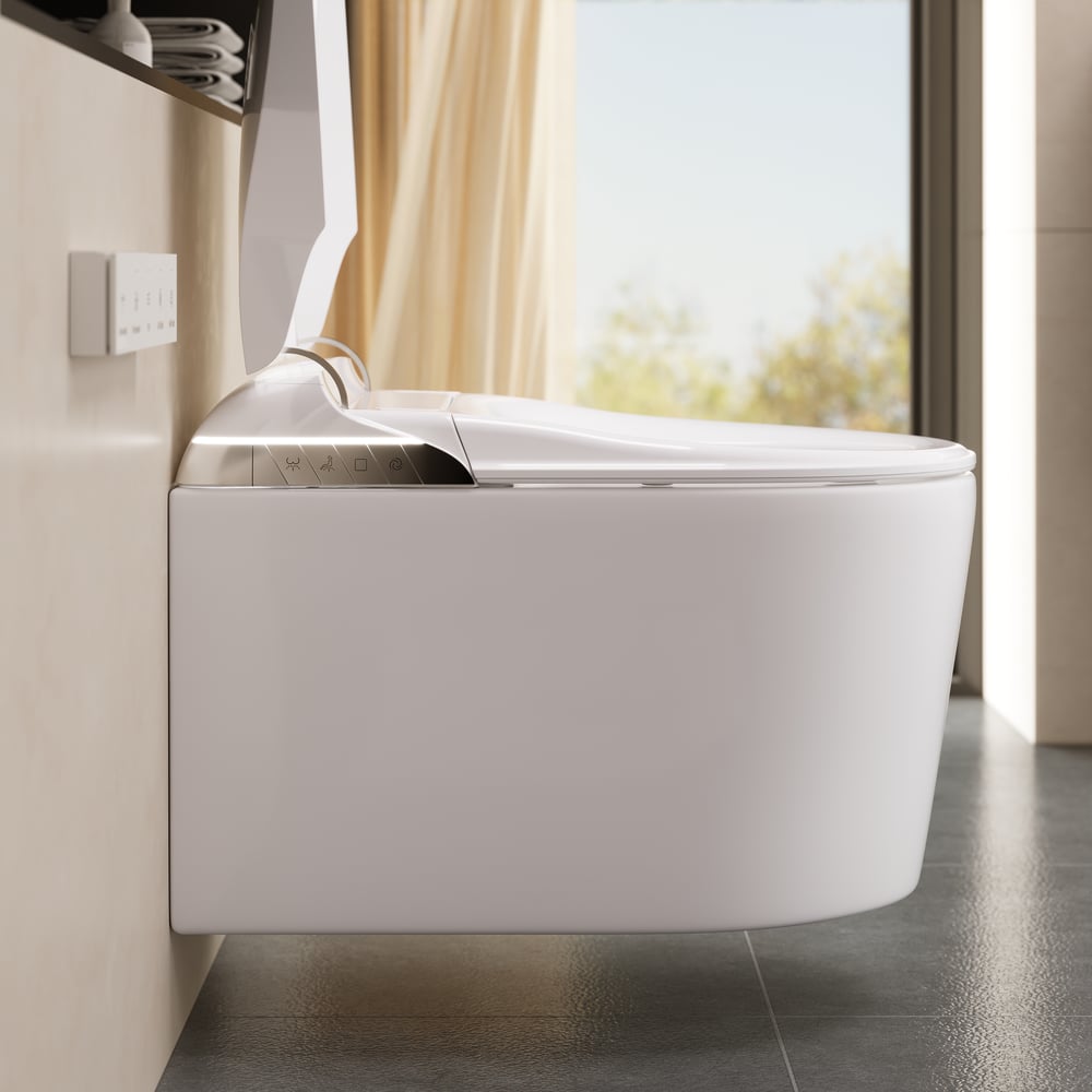 Fitro H3 Wall-Mounted Smart Bidet Toilet with Built-In Tank, Foam Shield, cUPC & ETL window image