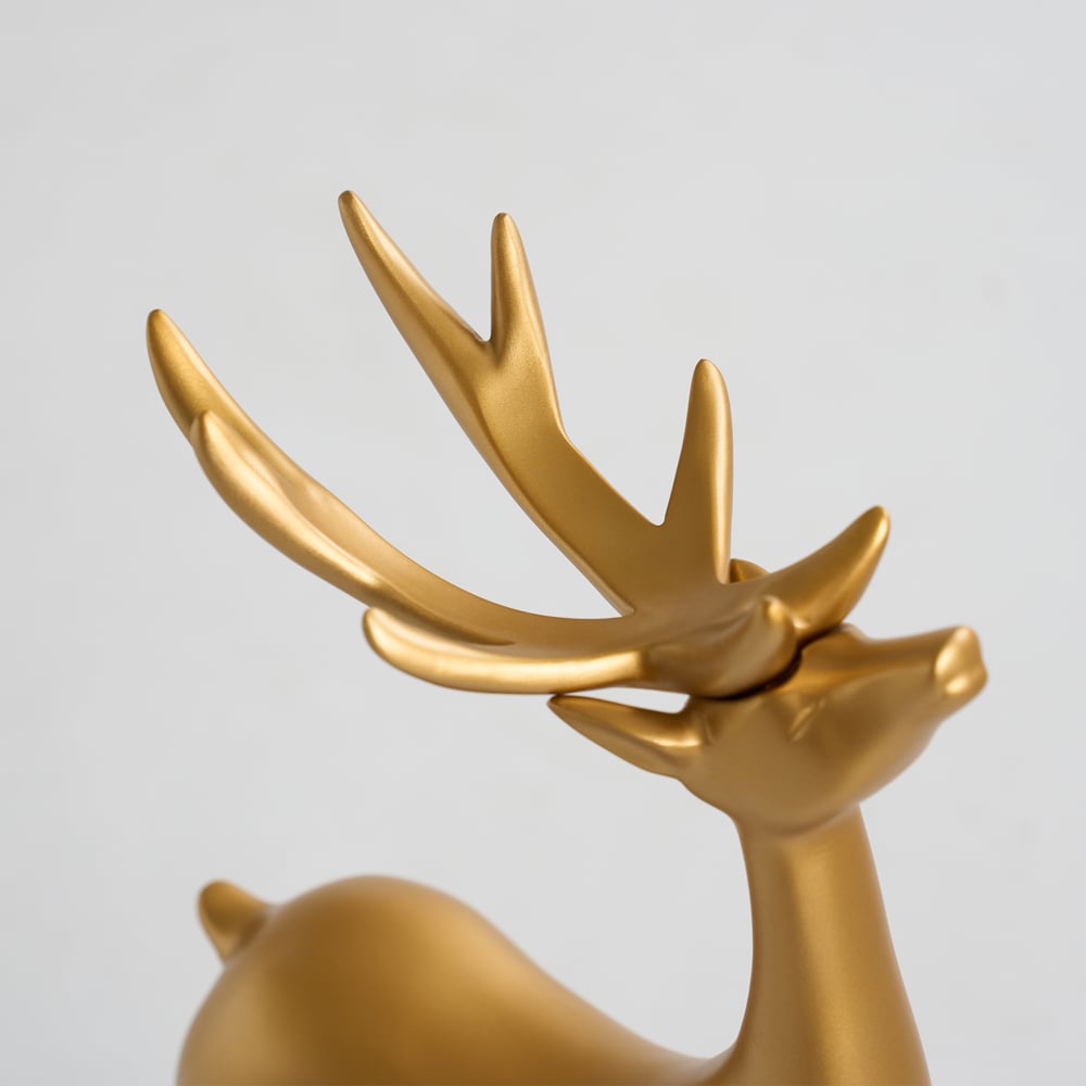 Lampadaire moderne en résine en forme de cerf avec télécommande – 76 cm de hauteur avec boule lumineuse image de fenêtre