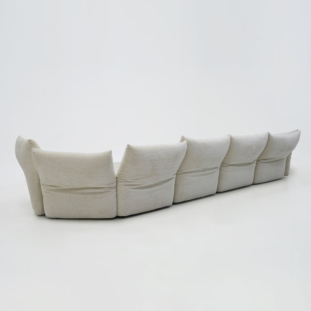 161" 4-Piece Chenille Sectional Sofa with Chaise and Adjustable Armrests & Backrest window image