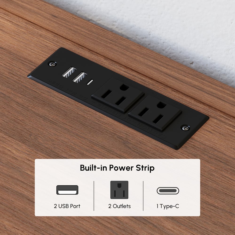 Stria 47" Fluted Natural 6-Drawer Dresser with Charging Station window image
