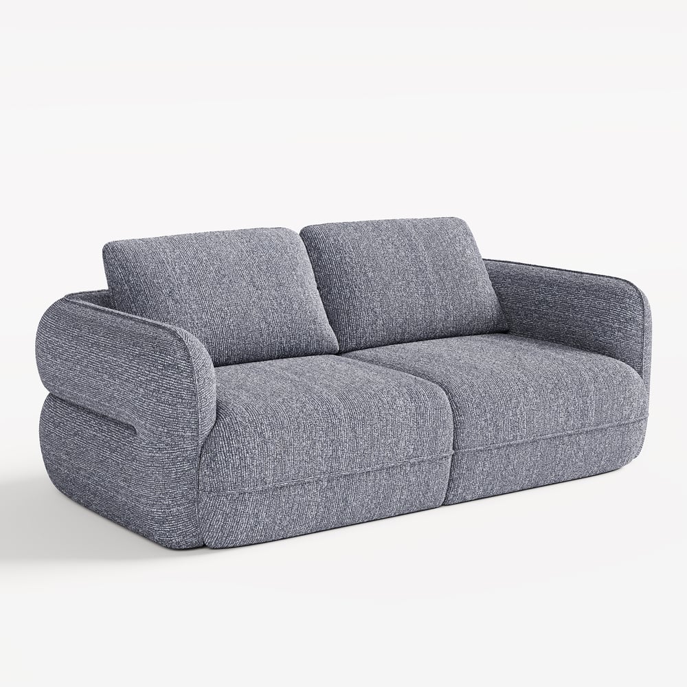 Modern 87" 2-Seater Chenille Power Convertible Sleeper Sofa with Remote Control window image