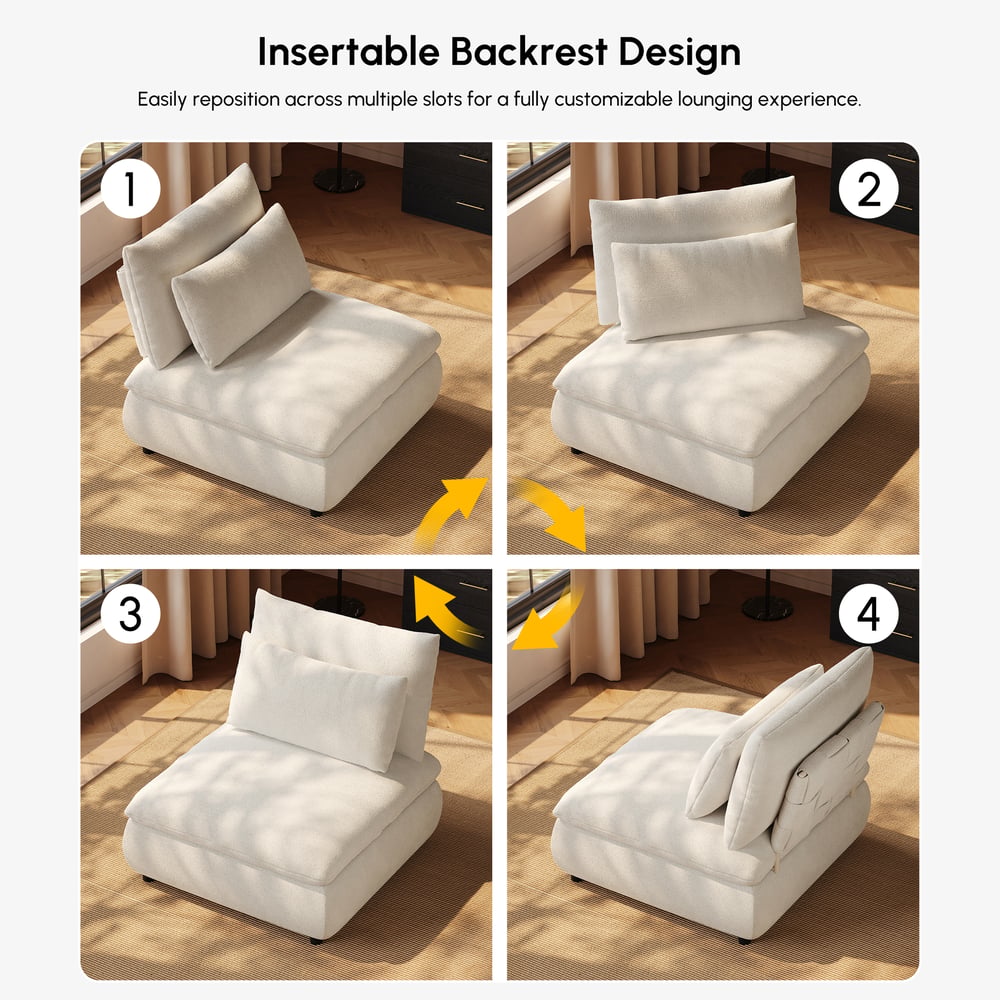 36" Chenille Slipper Accent Chair with Hidden Storage & Removable Backrest window image