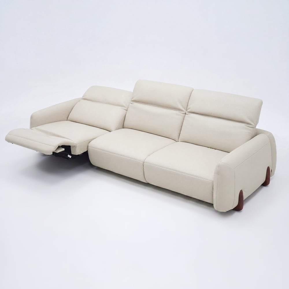Curva 302cm Genuine Leather Power Reclining Sofa with Adjustable Headrests window image