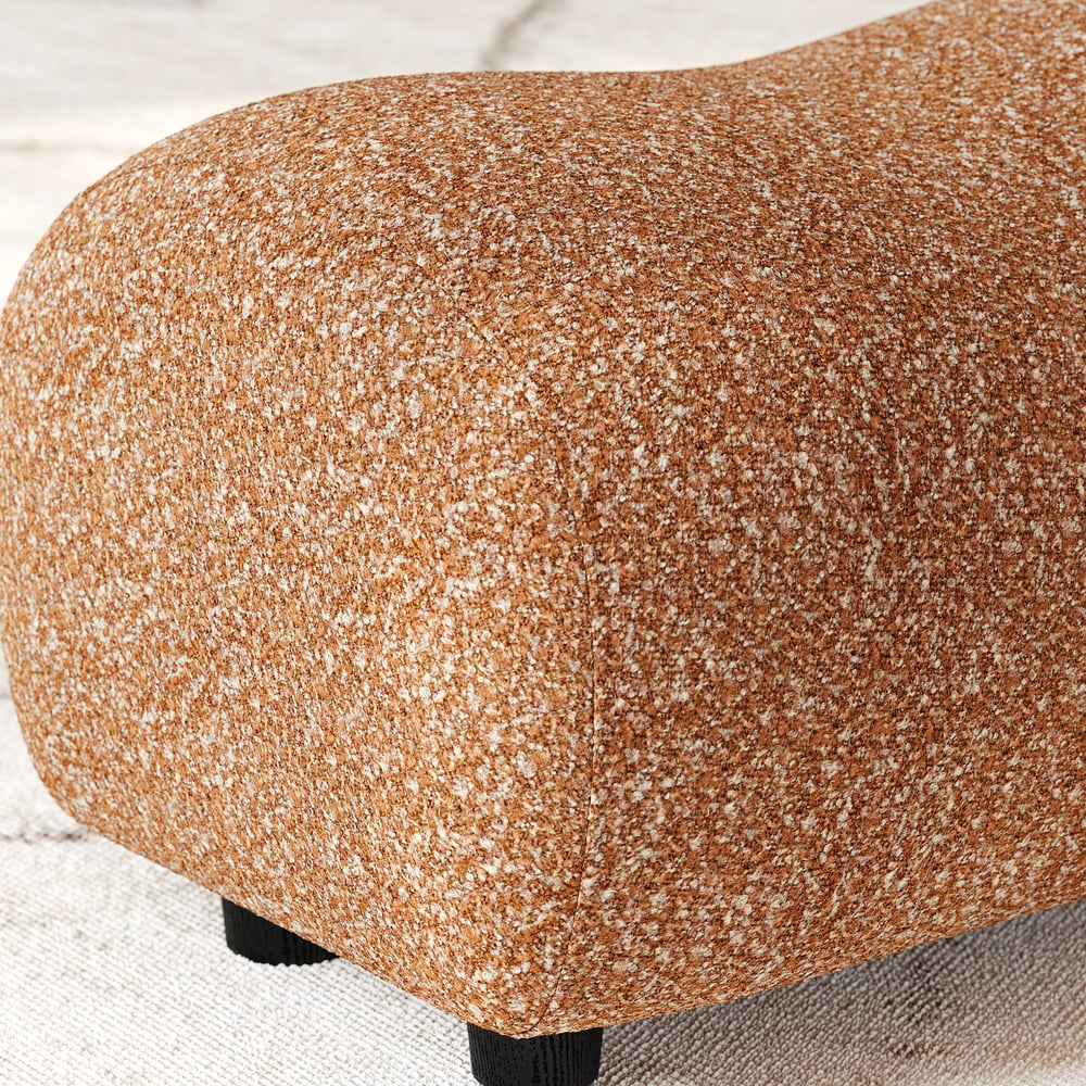 15" Boucle Curve Ottoman window image