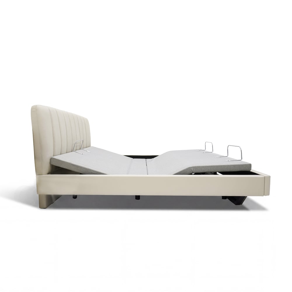 King Genuine Leather Zero Gravity Adjustable Bed Set window image