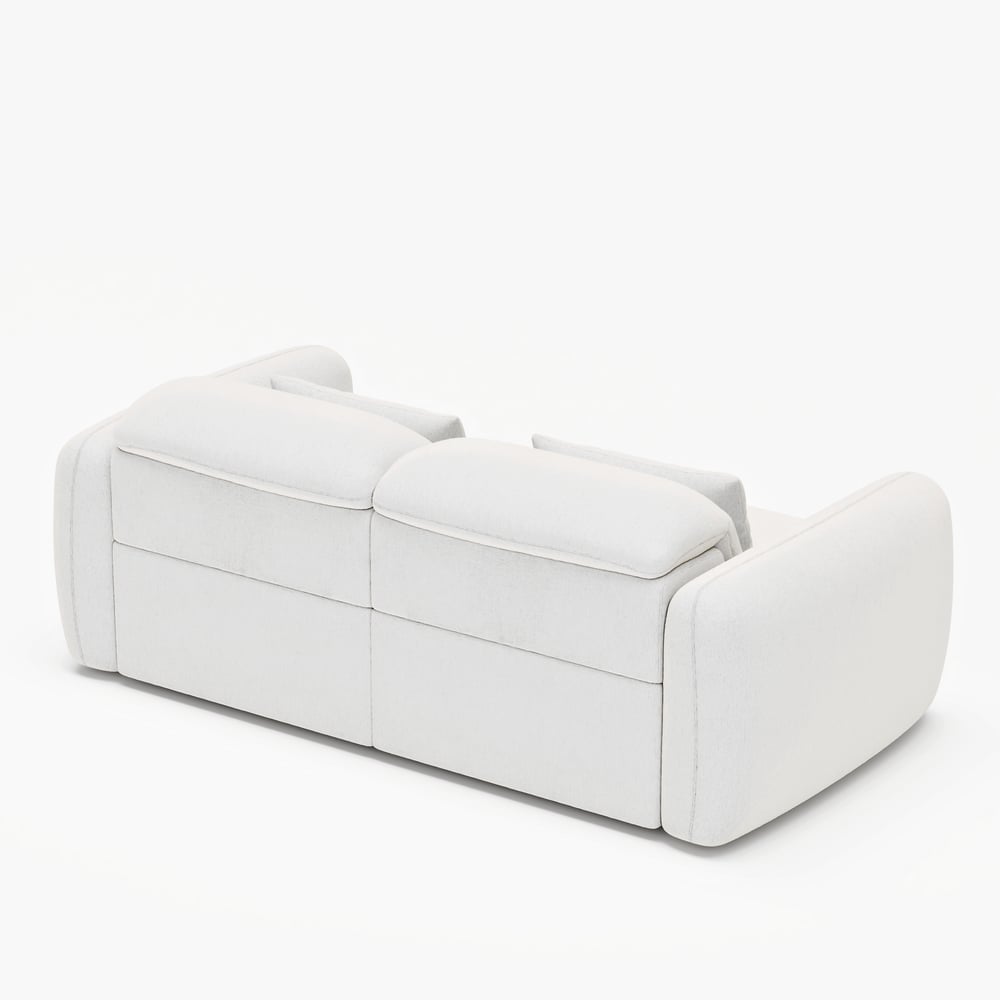 Canapé inclinable électrique zéro gravité en chenille de 227 cm avec oreillers image de fenêtre