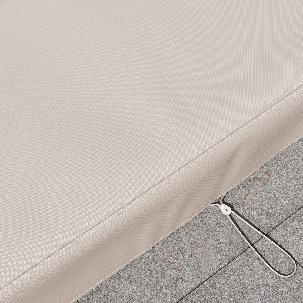 Tevara Outdoor 600D Tough Canvas Waterproof Patio Furniture Covers in Ivory window image