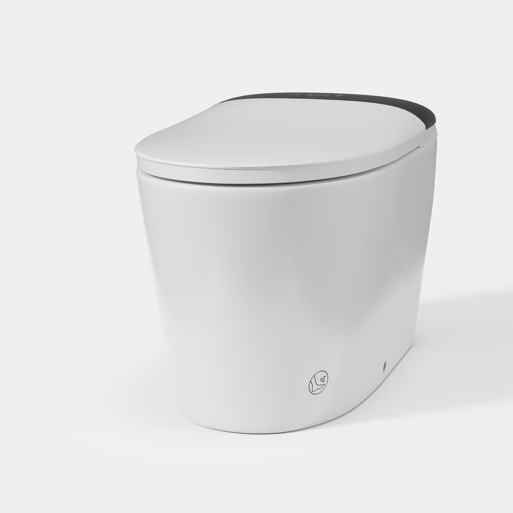 Smart Bidet Toilet with Built-in Tank, Foam Shield, ADA Seat Height, Auto-Open Lid window image