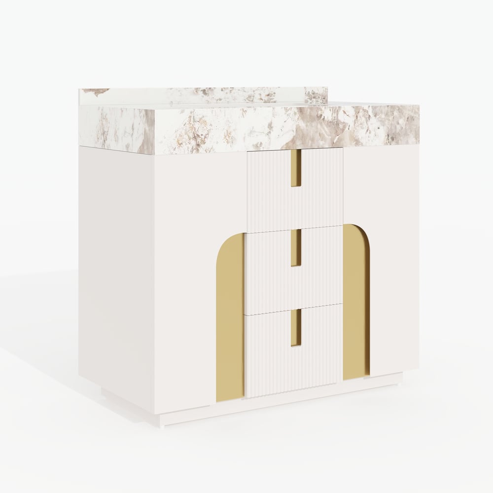 915mm Artus Freestanding Bathroom Vanity Single Sink Vanity Cabinet Sintered Stone Top window image