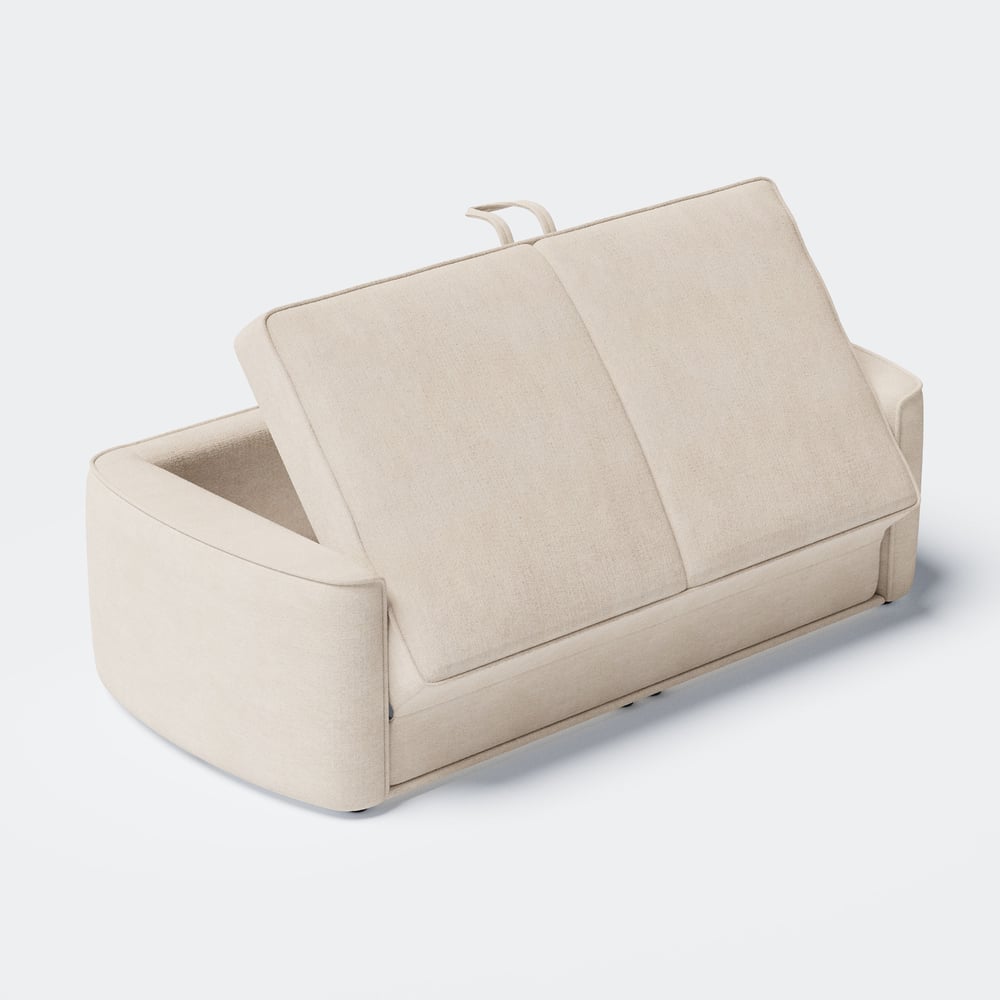 Canapé-lit pliable chenille entièrement démontable et lavable en machine, taille King de 93 pouces, avec housse amovible image de fenêtre