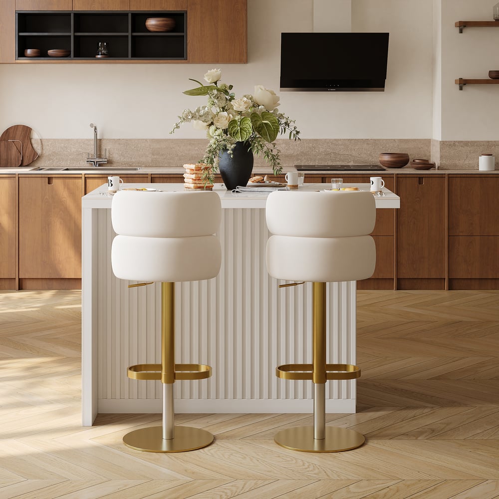 Modern 1270mm Glossy Sintered Stone Kitchen Island with Storage, White window image