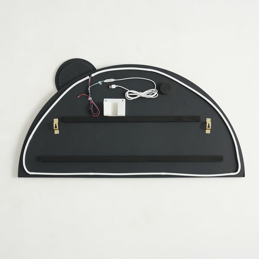 22" x 39" Arched LED 3D Acrylic Elephant Moon Wall Sculpture Art Decor Nursery Bedroom window image