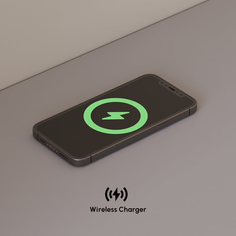 Humply Leather Floating Smart Nightstand with 2 Drawers window image