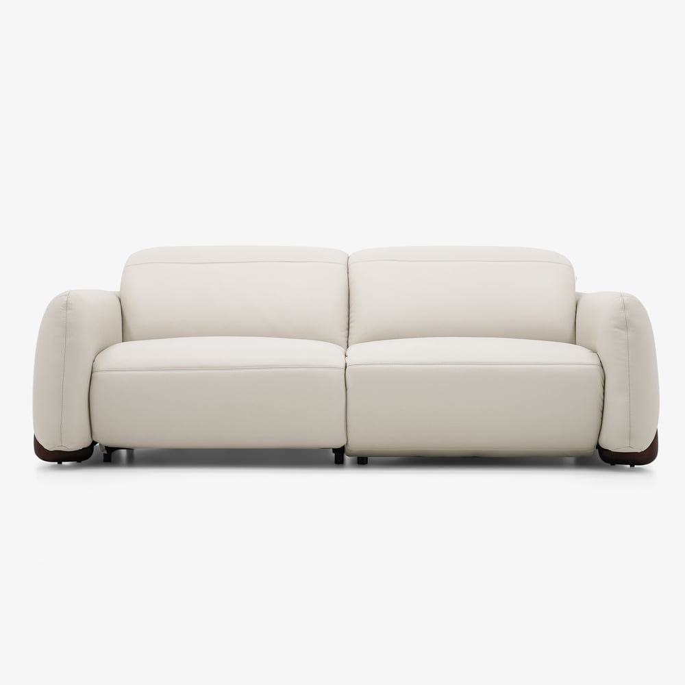 85" Genuine Leather Power Reclining Sofa with Adjustable Headrest window image