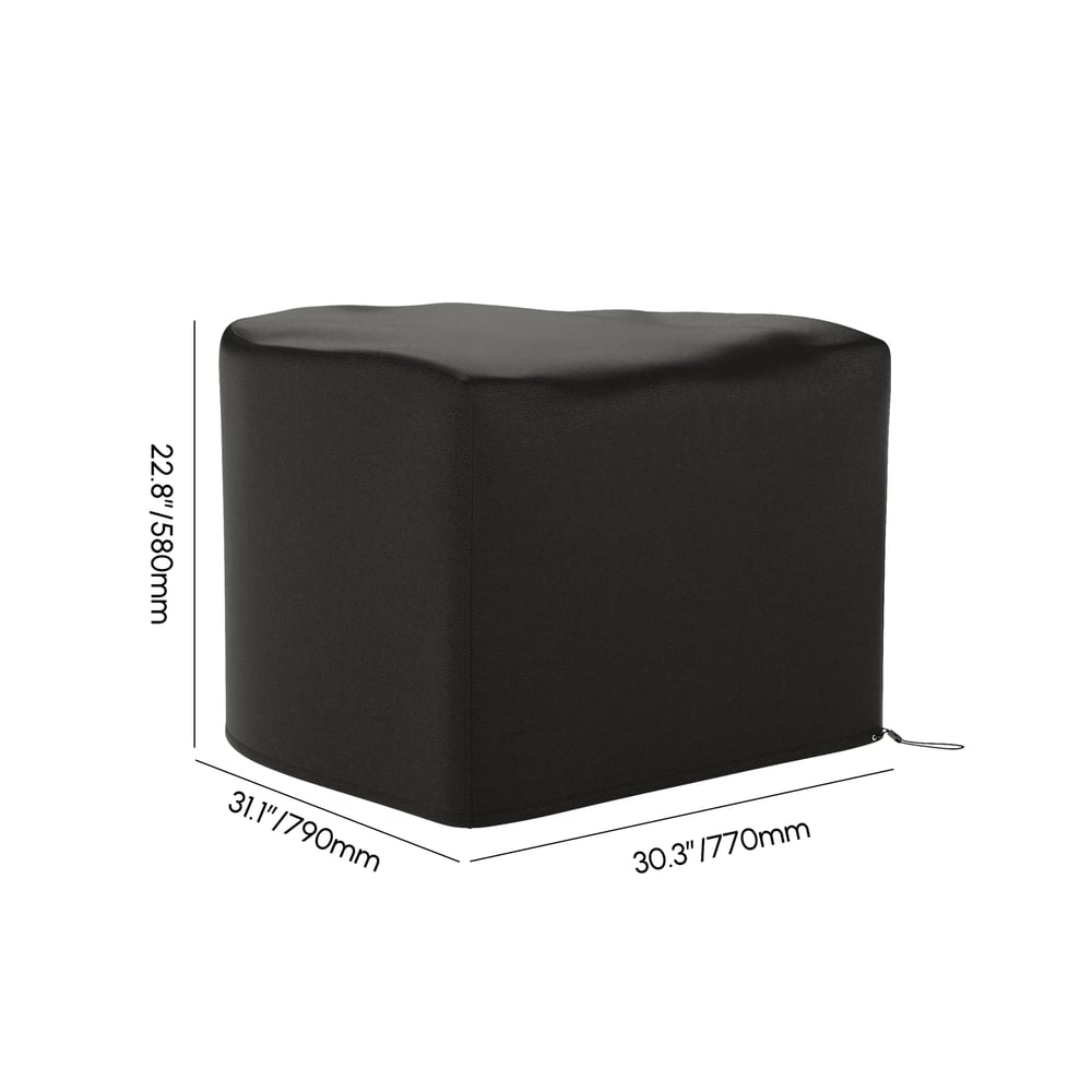 600D Tough Canvas Waterproof Outdoor Chair Covers in Black weights dimensions image