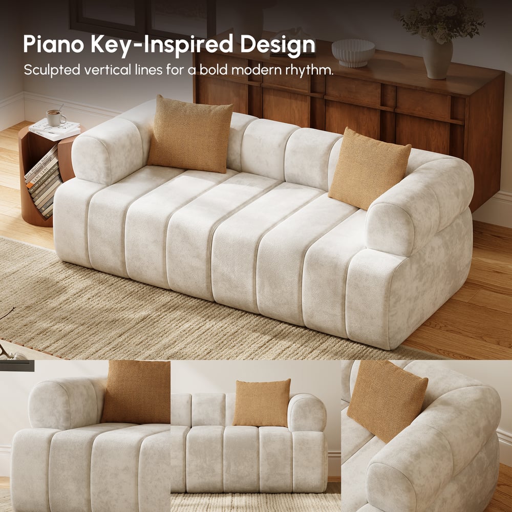 Nimbus 79" 2-Seater Velvet Sectional Sofa window image