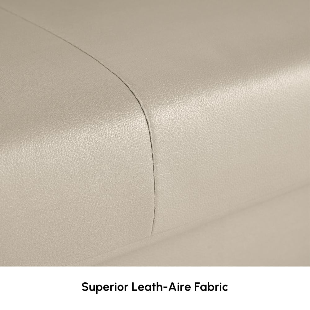 233cm King Faux Leather Pull-out Sleeper Sofa with Storage and Side Pockets window image