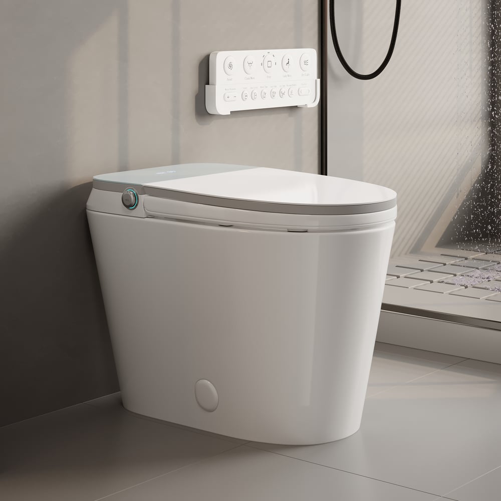 Hynova AX9 Smart Bidet Toilet with Powerful Flush, Built-in Tank, Foam Shield, ADA window image