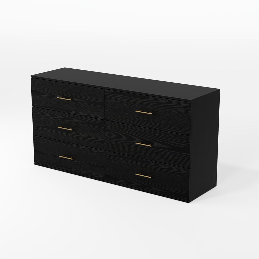 Arune 63" TV Stand with 6 Drawers Storage Chests window image