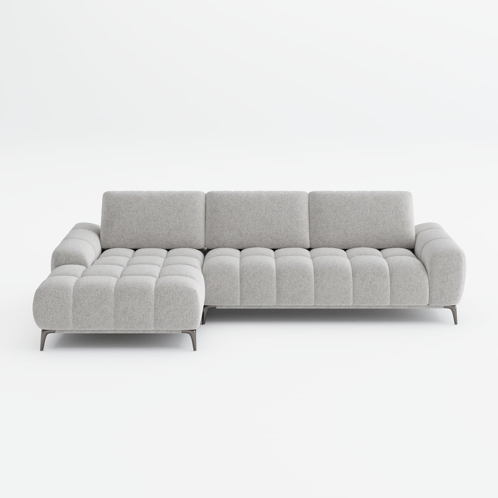 Chaise Chenille Adjustable Backrest Sectional Sofa window image