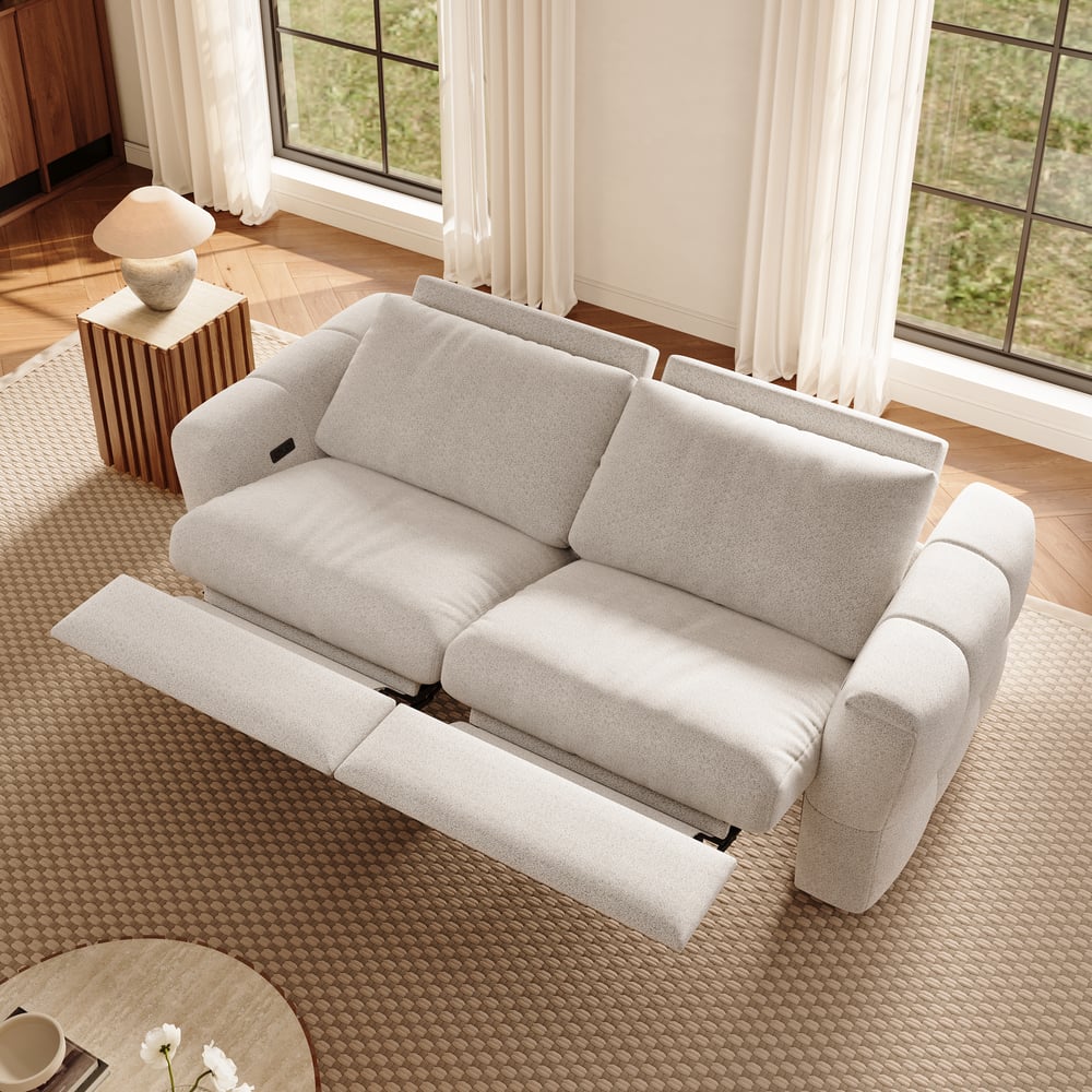 Glidio Chenille Power Reclining Sofa with Adjustable Headrests window image