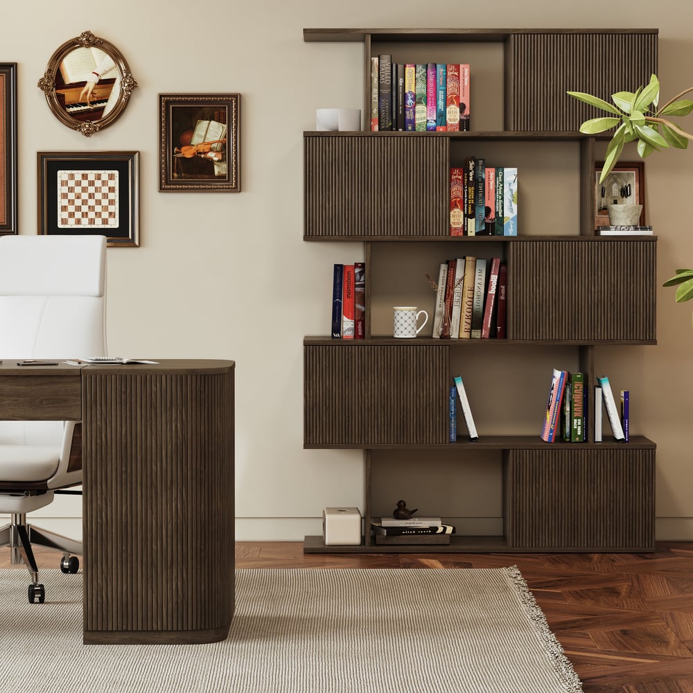 73" Sliding Door Bookshelf window image