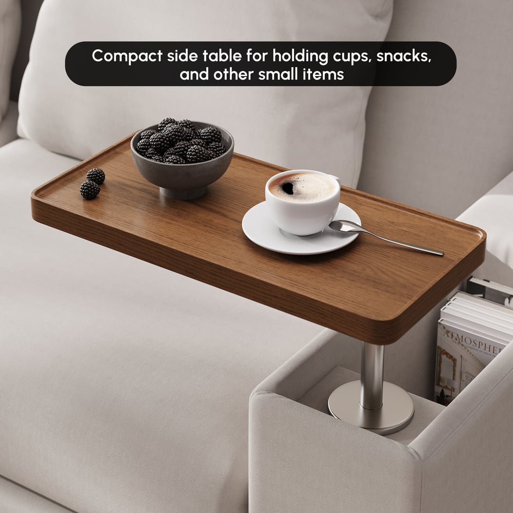 82" Queen 2-Seater Velvet Convertible Futon Sofa Bed with Side Table window image