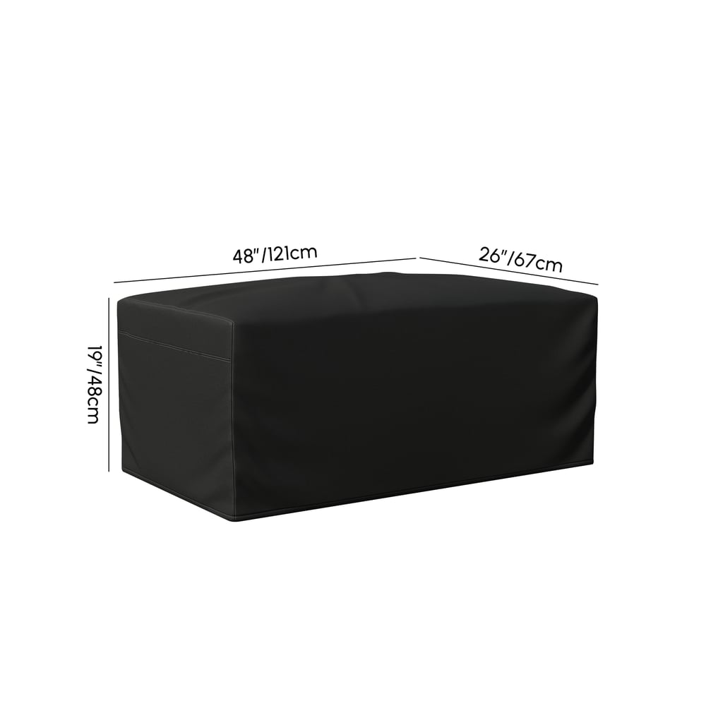 Tevara 600D Tough Canvas Waterproof Outdoor Patio Fire Pit Cover weights dimensions image