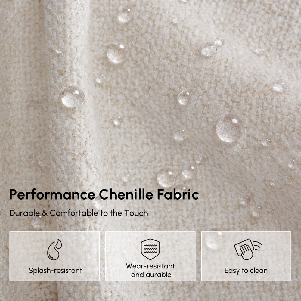 L-Shaped Chenille Adjustable Backrest Sectional Sofa window image