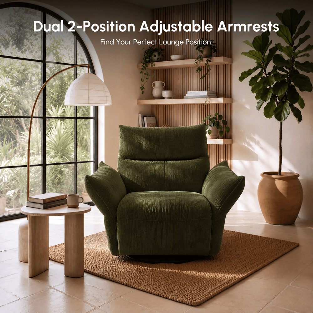 Florvia Chenille Dual-Motor Reclining Lounge Chair window image