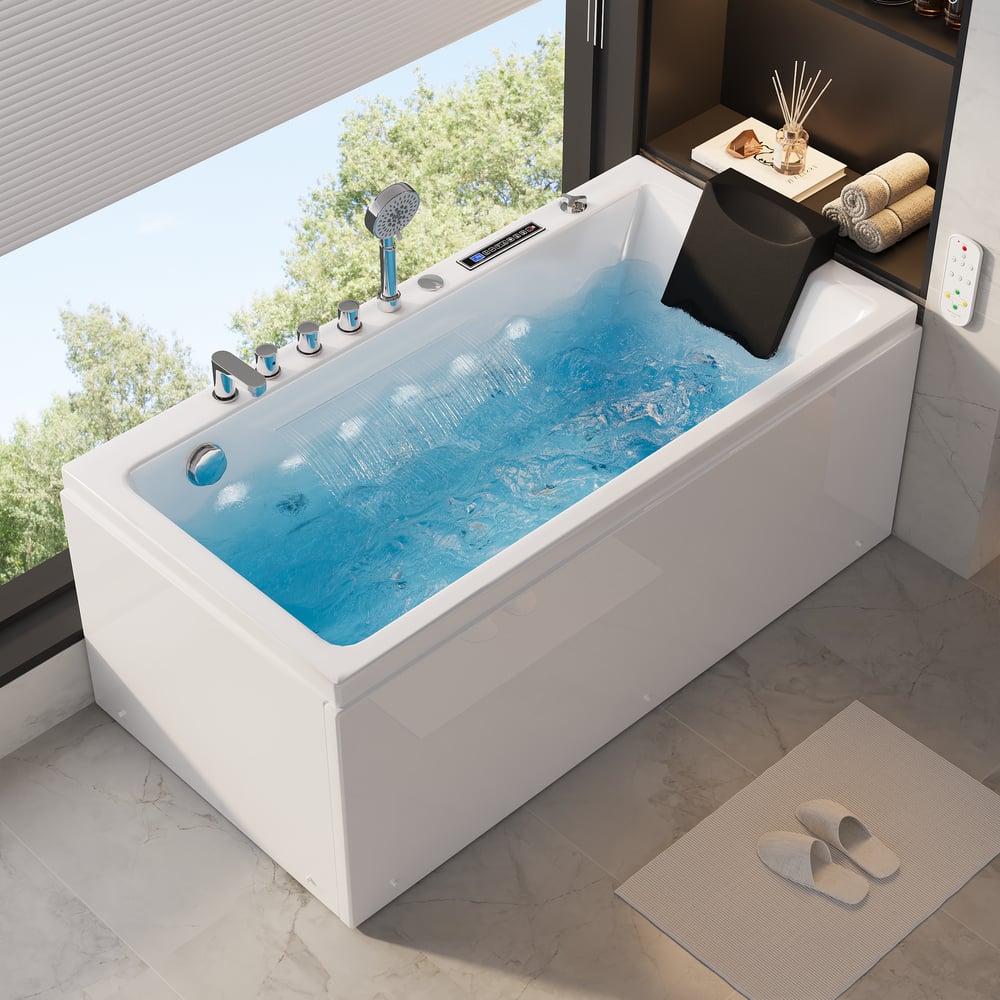 59" Whirlpool Bathtub with 7 Massage Jets, 8 Air Jets & Thermostatic Control window image