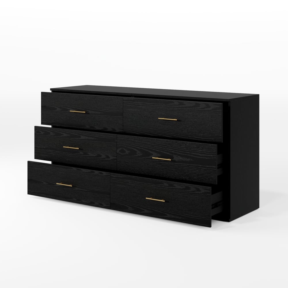 Arune 63" TV Stand with 6 Drawers Storage Chests window image